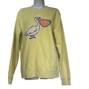 yoki shop yellow pelican pullover sweatshirt Size S